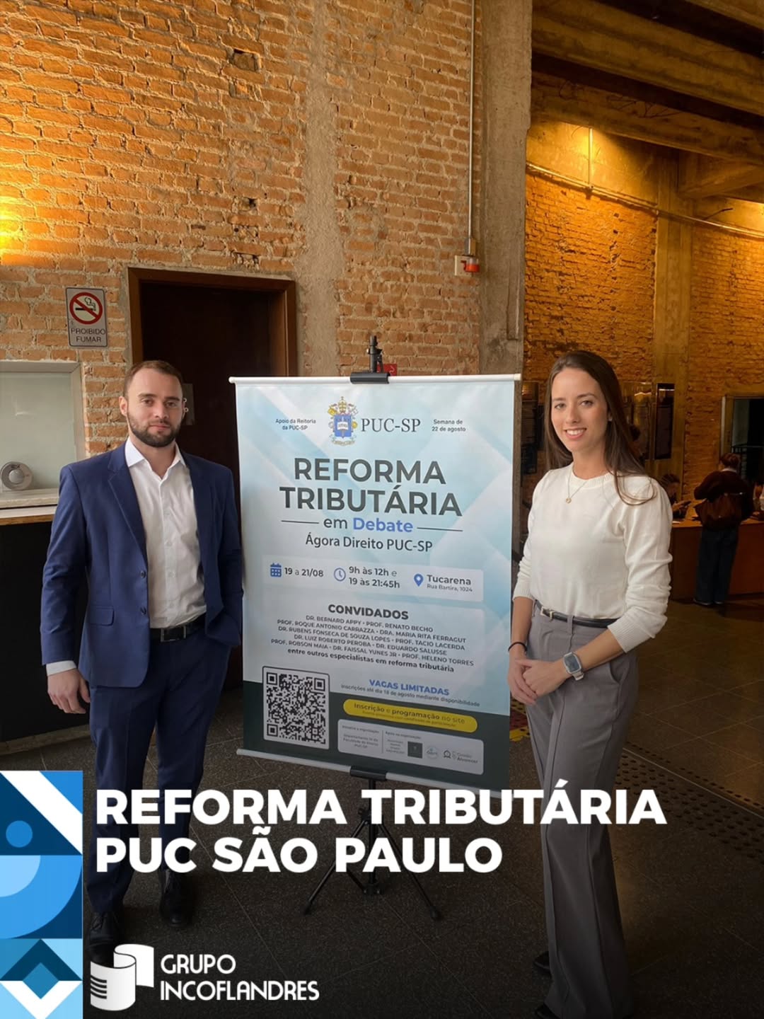 Marcando presença em debate tributário na PUC-SP