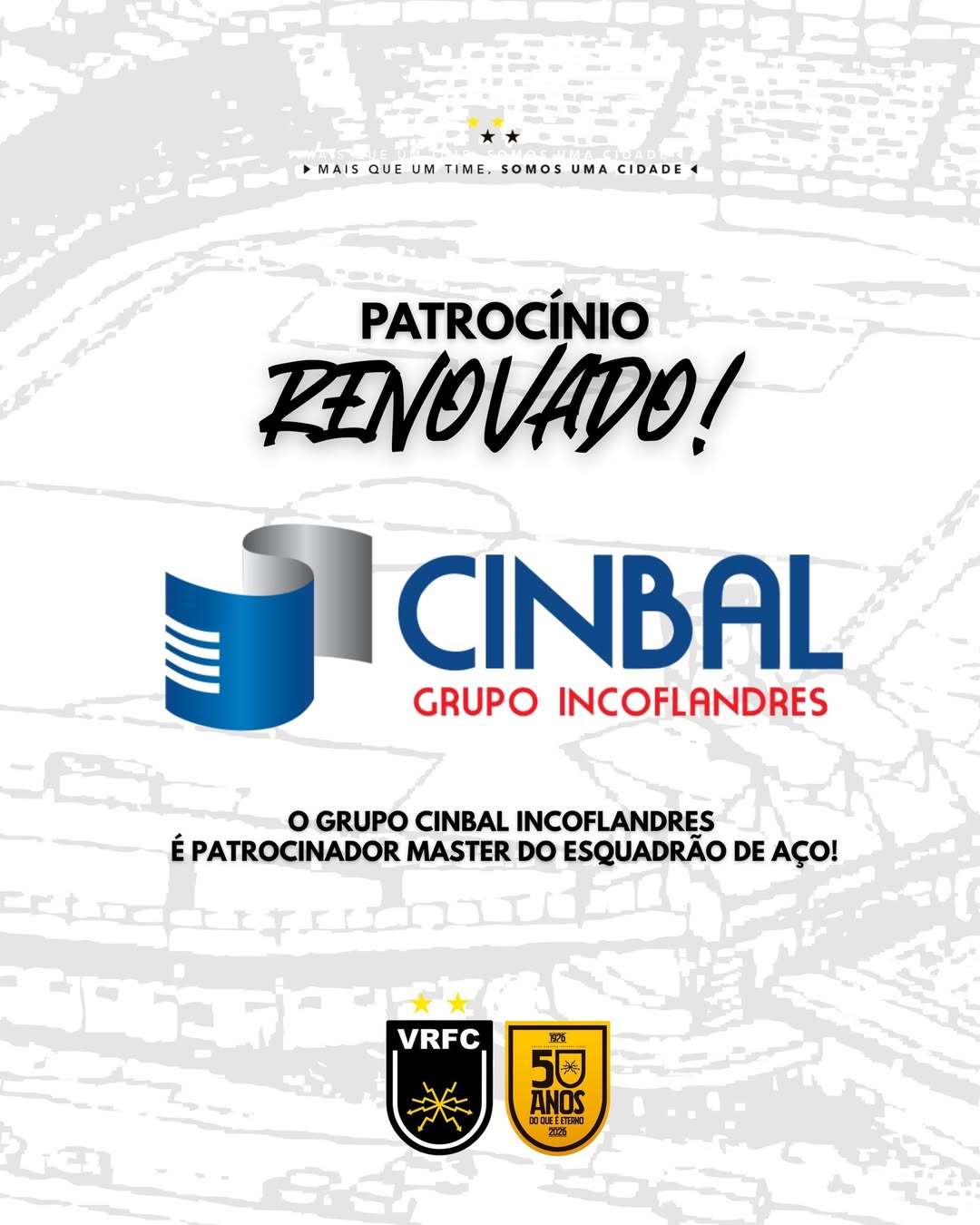 VRFC: Patrocínio renovado